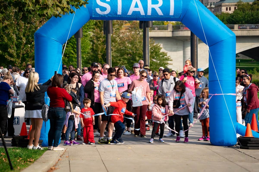 People gathered at PAIL Awareness Walk starting line